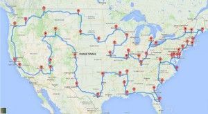Top US Destination Map Route
